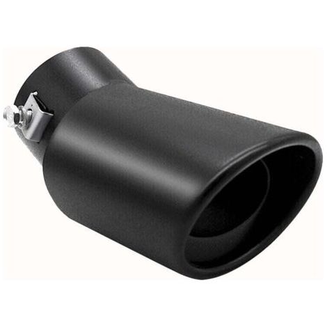 Terminale di scarico posteriore per auto, silenziatore rotondo in acciaio inox, accessori neri