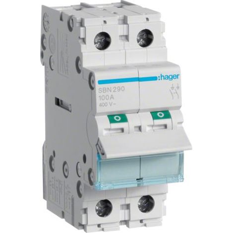 Interrupteur modulaire 2P 100A - HAGSBN290