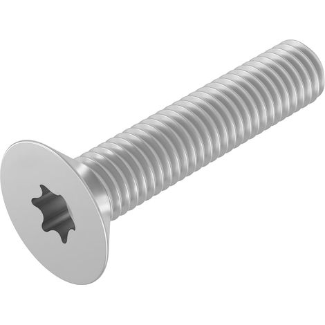 lot de 20 vis à tête fraisée m4 x 20 mm, six pans creux tx, acier inoxydable a2, iso 14581, filetage complet (1/4)