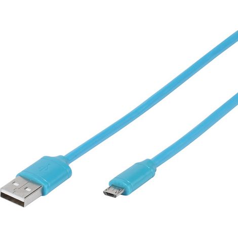 Vivanco 35817 cable USB USB 2.0 1 m USB A Micro-USB B Azul (1/3)