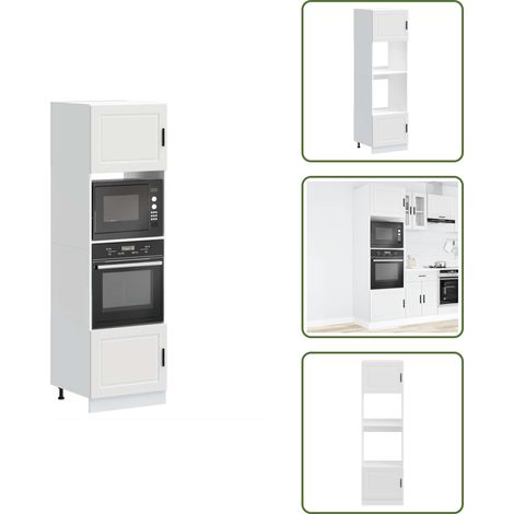 vidaXL Armoires de four 2 pcs Porto blanc bois d'ingénierie