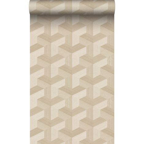 papier peint graphique 3D beige  - Origin Wallcoverings (1/5)