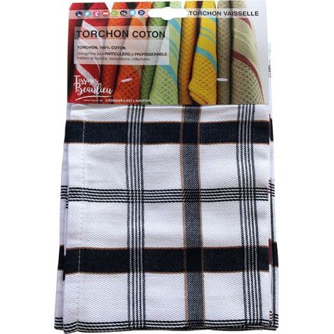 Tissages de Beaulieu Set di 3 Strofinacci Marine e Bordeaux