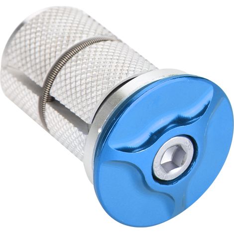 Bouchon supérieur de potence en alliage d'aluminium pour fourche de vélo, 1/1,25 pouce (bleu) (1/5)