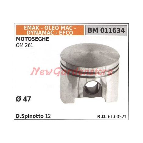 Pistón motosierra OLEOMAC OM 261 Ø 47 Efco 011634