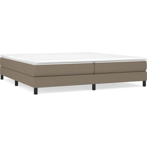 Maison Exclusive - Cama box spring con colchón tela gris taupe 20
