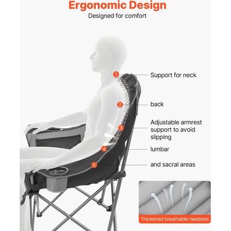 Chaise de Camping Pliante et Portable Fauteuil Pliable Camping (1/5)