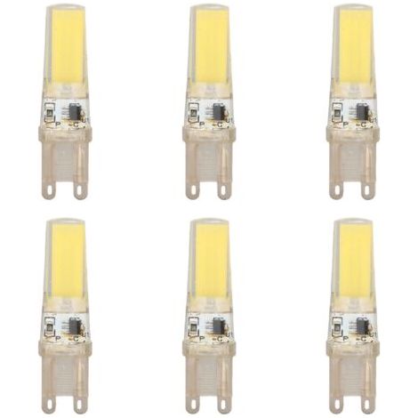 Vtizikl Ampoule LED G9 COB, 6 pièces, variable, professionnelle, remplacement pour lampes murales, lampes de Table, lumière blanche 220V