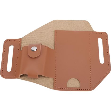 Gaine Multi-Outils en Cuir PU avec Boucle de Ceinture, étui de Ceinture Polyvalent, Organisateur de Poche pour Le Camping en Plein air (Light Brown) (1/5)