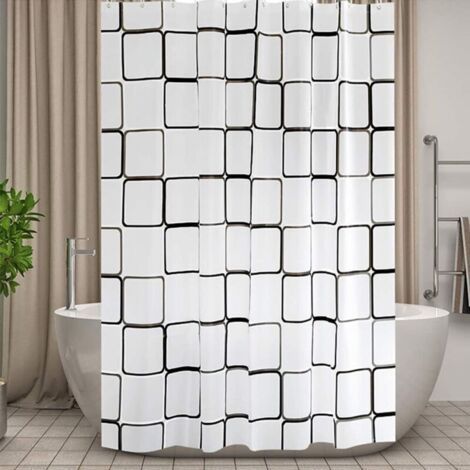 Peva Square Shower Curtain 200x220 cm, Waterproof, Anti-Mildew, Unbreakable, Ideal Bathroom (1/5)