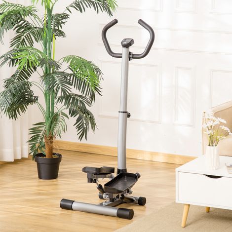 Stepper da allenamento domestico con maniglia, LCD, velocità regolabile, nero DESVIAE (1/5)