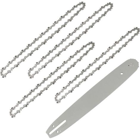 Longueur de Guide-chaîne 35 cm avec 4 Chaînes de Tronçonneuses, 52 Maillons / Entraineurs, Pas de 3/8\", Jauge 0,05\" (1,3 mm) (1/5)