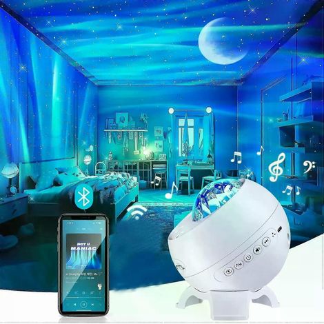 Galaxienprojektor, Nordlichter-Sternenhimmel-Projektor, Nachtlicht, Aurora-Stern-Mond-Lampe, Spielzimmer-, Schlafzimmerdekoration, Kindergeschenk (1/4)