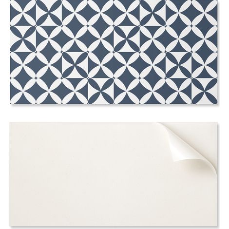 Panel de vinilo autoadhesivo con estampado decorativo de 100x50 cm con dise帽o geom茅trico de flores.