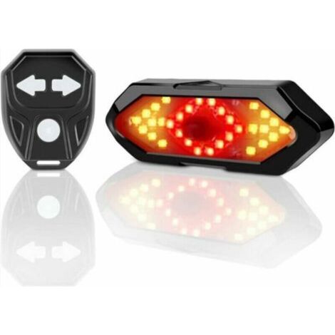 Éclairage et réflecteurs pour remorque, Clignotant Velo et Feu Arrière, Télécommande sans-Fil, 5 Modes d'éclairage différents, Rechargeable