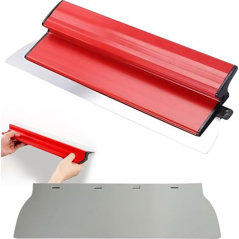 40 cm Spachtel, professioneller Glättspachtel mit ergonomischem Z-förmigem Griff, Edelstahl-Gipsmesser mit Klinge, Wandwerkzeuge zum Verputzen