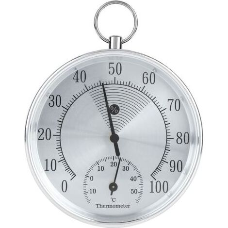 Thermomètre Hygromètre Précis pour Serre Intérieur Bureau Pharmacie Entrepôt 10CM Anneau de Suspension - (1/3)