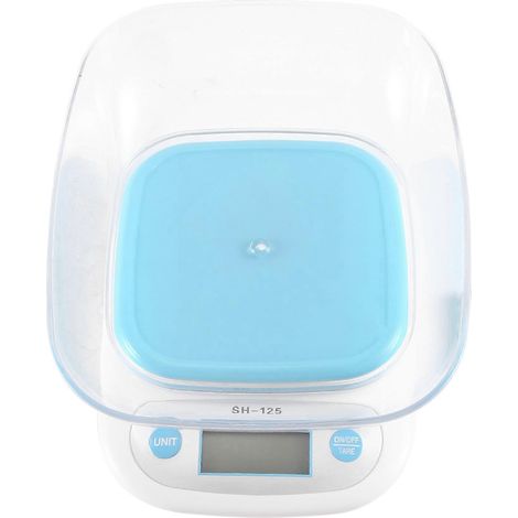 Balance de cuisine électronique bleue avec plateau (1/5)