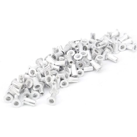 100 écrous à riveter à traction, tête plate en aluminium, accessoires de quincaillerie verticale WJ‑30045M3 (1/5)