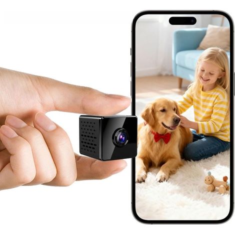 Mini Caméra Espion sans Fil 2K, WiFi Intérieure avec Vision Nocturne, Détection de Mouvement, Enregistrement Local et Cloud, Adaptée aux Bébés, Animaux, Personnes Âgées et Sécurité Maison (1/5)