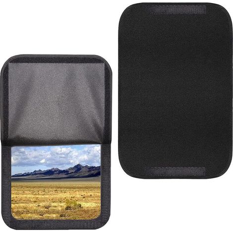 Lot de 2 stores occultants 64x42cm en toile Oxford noir pour fenêtre camping-car et fourgon, stores ajustables solides et durables (1/5)