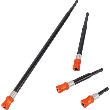 RASTKY Ensemble D'extension de Foret Kit de Support de Tige Hexagonale Durable pour des Travaux de Perçage Efficaces pour les Professionnels Alliage D'aluminium, Acier Inoxydable 4 Pièces pour les (1/5)