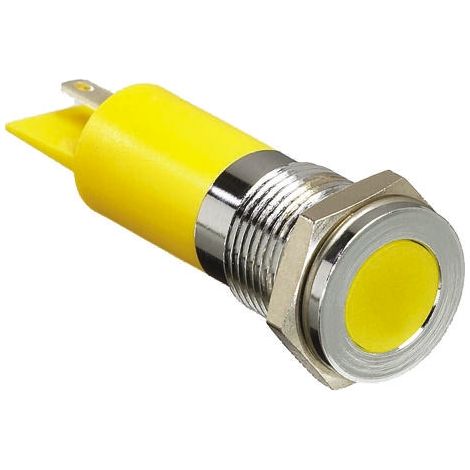 Voyant LED lumineux Jaune RS PRO, dia. 14mm, 220V c.a., IP67 ( Prix pour 1 )