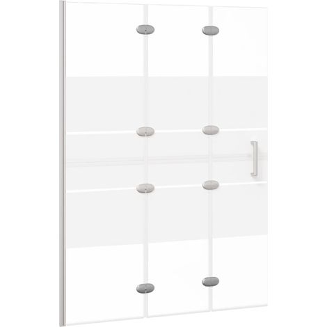 Maison Exclusive - Mampara de ducha plegable ESG blanco 100x140 c