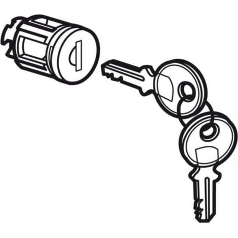 Barillet à clé type405 pour porte métal ou vitrée XL³800 , XL³400 et XL³160Avec 1 jeu de 2 clés - LEGRAND