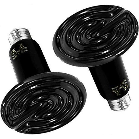Lampe chauffante infrarouge 25-26 pour reptiles, émetteur de chaleur en céramique, source de chaleur radiante, longue durée de vie, économie d'énergie, sans danger pour les animaux domestiques, pour t (1/4)