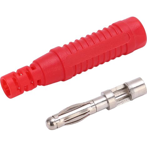 10 Stück rote Kupfer-Bananenstecker, 4 mm, männlich, mit Gehäuse für Testgeräte (1/5)