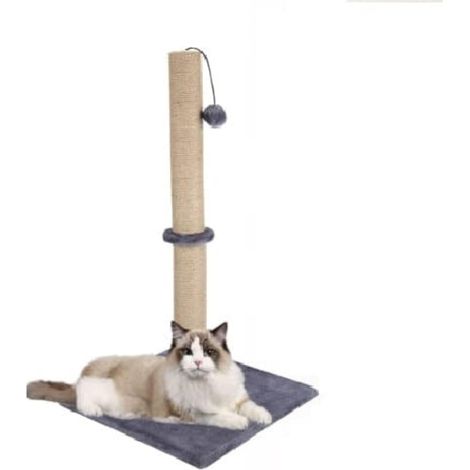 Cat Scratching Post 74cm Cat Scratcher Sisal Rope Covered Soft Smooth Plush Vertical Scratch for Cats (1/5)
