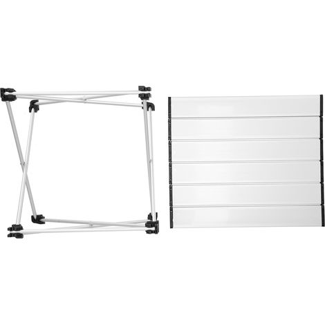 Table pliante portable en alliage d'aluminium pour pique-nique, camping et barbecue, idéale pour la cour ou l'extérieur. (1/5)