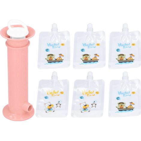 7-teiliges Babynahrungs-Zubereitungsset – einfarbige Beutel, Fruchtpüree-Füllung für Kinder (1/5)