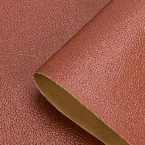 Leather Repair Patch 100x137cm, Self-Adhesive PU Leather Fabric Repair Patches, Sofa Fabric Repair (Light Brown) (1/4)