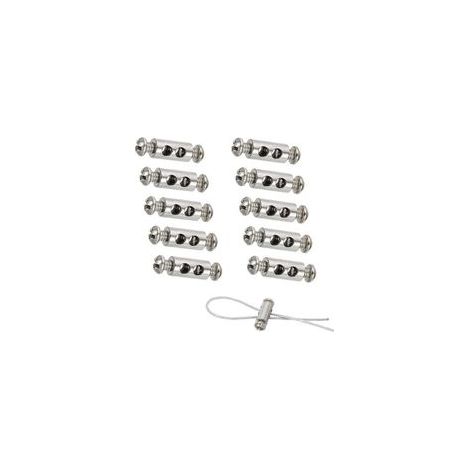 Lot de 10 colliers de serrage avec capuchon à vis, colliers de serrage pour câbles et fils de diamètre 1 à 3 mm, pinces double face pour câbles et fils en acier