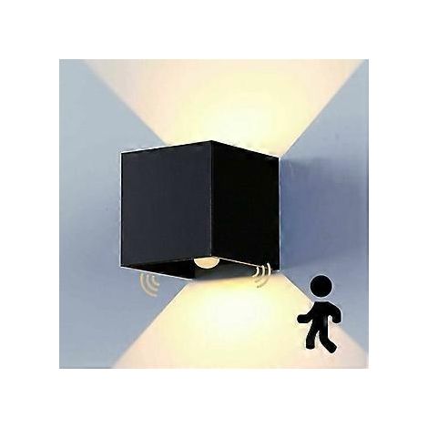 Wandleuchte, 12 W, Bewegungserkennung, Winkel von Faisceau, LED, Weiß, Chaud, Intrieur, Extrieur, Salon