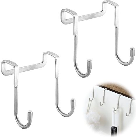 2 ganchos para puerta de ducha, ganchos para puerta, gancho para toalla, gancho para baño, gancho adhesivo para pared, gancho para toalla de cocina, autoadhesivo