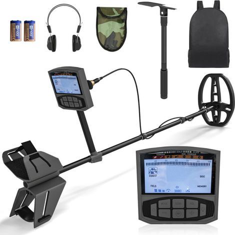 Détecteur de métaux professionnel pour adultes 5 modes de détection haute précision IP68 puce DSP avancée LCD gris foncé (1/5)