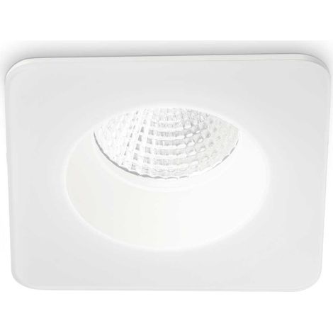 Downlight Encastré Carré Blanc IP65, 3000K, 8W (1/2)