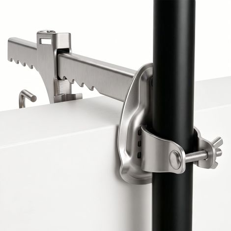 Support Parasol Balcon INOX sans Perçage, Pince Réglable (1/5)