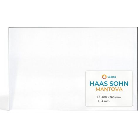 Vitre Haas Sohn MANTOVA - Verre Rectangle pour poêle à bois - 400 x 260 mm (L1 x H1) - 4 mm (1/5)