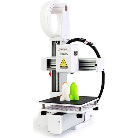 3D-Drucker mit Frequenzmultiplexverfahren, hohe Präzision, schnelles Aufheizen, kompakt, für Bildungszwecke, US-Stecker, weiß (1/4)