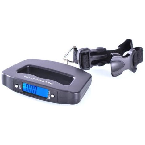 Balance électronique pour bagages à main 50kg, mini balance électronique portable à écran LCD, balance à poisson (1/5)