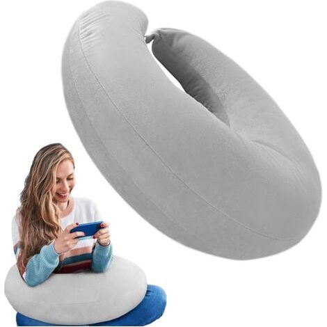 BUNTHAUS Oreiller Confort Lecture Genoux - Coussin Ergonomique Pour Tricoter Coussin De Lecture En Forme De U Support Confortable Ergonomique Pour Le Travail, Regarder Des Vidéos, Les Voyages, Le Bu (1/3)