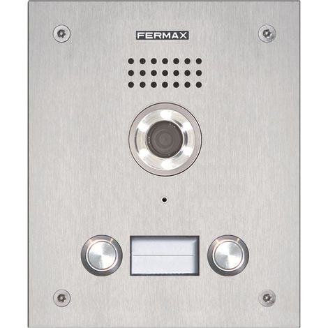 Placa marine sip 2 pulsadores, acero inoxidable AISI 316L, IP65, IK09, PoE 30W