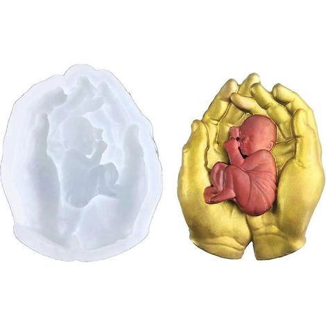 Harzform für Babyhände, Silikonform für Wanddekoration, für drinnen und draußen
