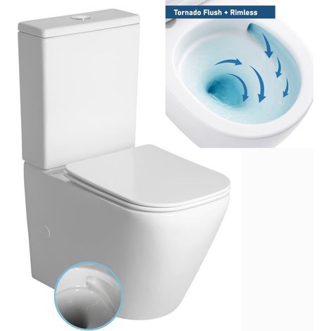 Stand-WC Tornado-Spülung Costabella 815x385x630 mm (1/5)