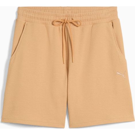 Pantaloncini da donna a vita alta Puma HER 5" beige 68506263 r S (1/2)