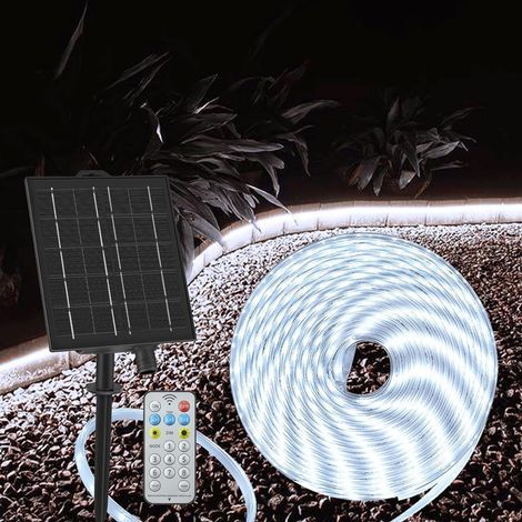 20 m (65,6 Fuß) lange, solarbetriebene LED-Weihnachtsbeleuchtung, wasserdicht, für den Außenbereich, ideal zur Dekoration von Garten, Hof oder Park (weißes Licht) (1/5)